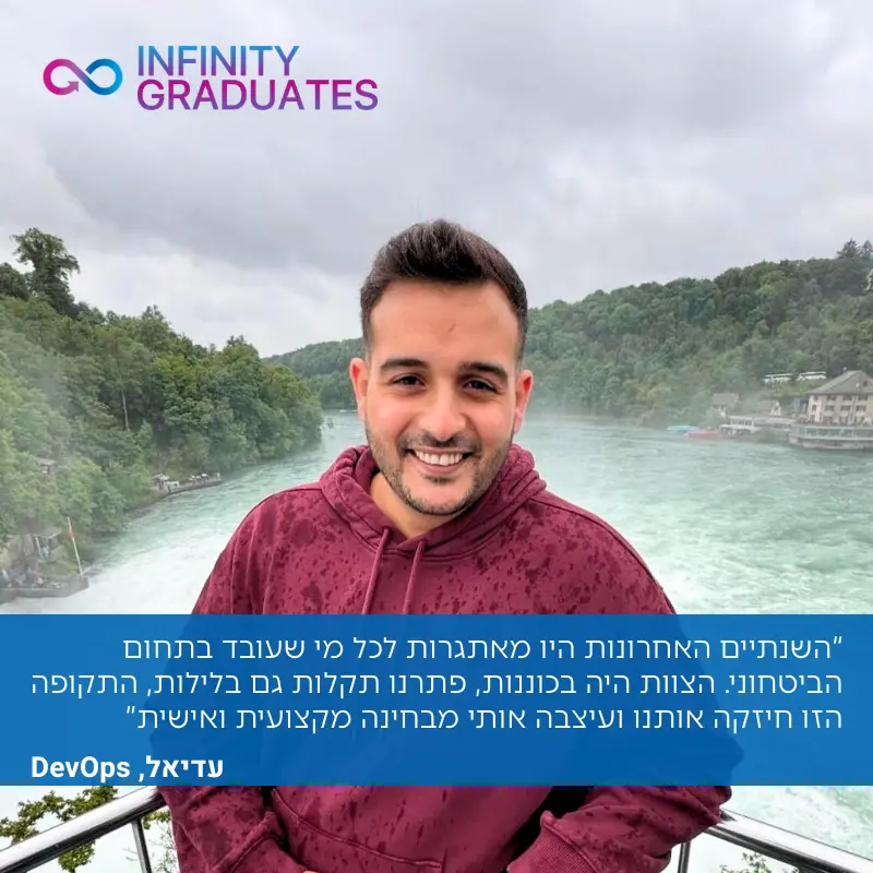 עדיאל, מהנדס DevOps ובוגר InfinityLabs R&D