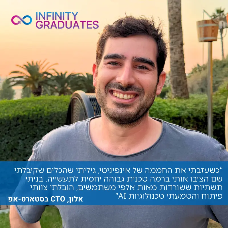 אלון, CTO בסטארטאפ ובוגר InfinityLabs R&D
