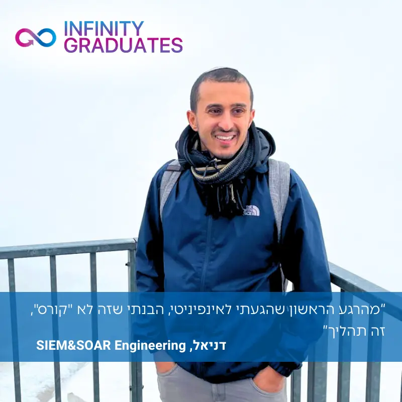 דניאל, מהנדס SIEM ו-SOAR ובוגר InfinityLabs R&D