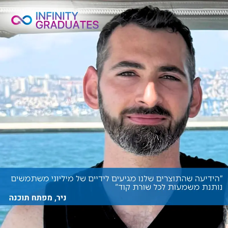 ניר, מפתח תוכנה ובוגר InfinityLabs R&D