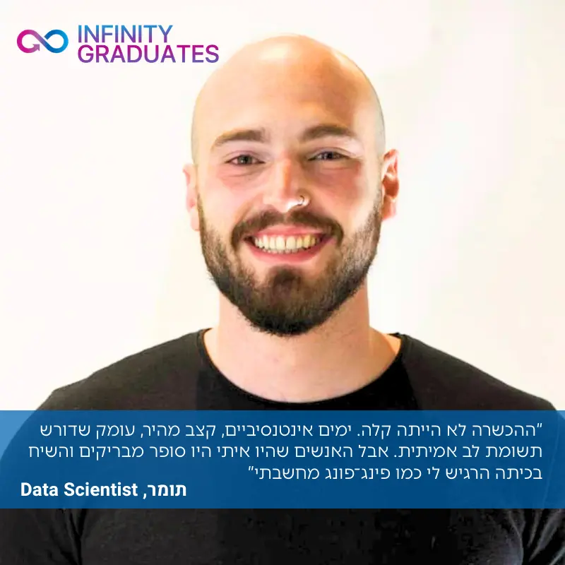 תומר, Data Scientist ובוגר InfinityLabs R&D